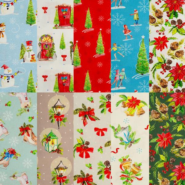 Debbie Shore Christmas Traditions Complete Fabric Bundle - Includ - 275788