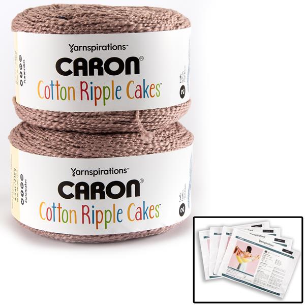 Caron Cotton Flagstone Ripple Cakes Yarn 240g - 2 Balls & 4 Patte - 281851