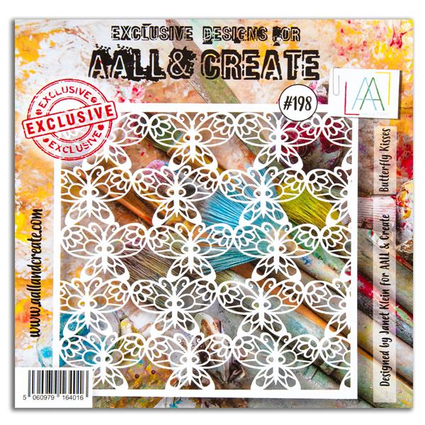 AALL & Create Janet Klein 6x6" Stencil - Butterfly Kisses - 282802