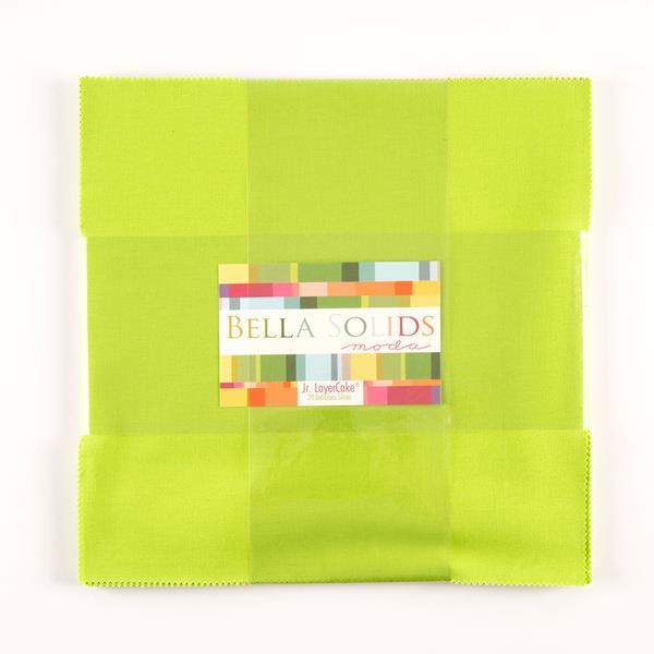 Moda Bella Solids Lime Junior Layer Cake - 20 x 10" Squares - 282883