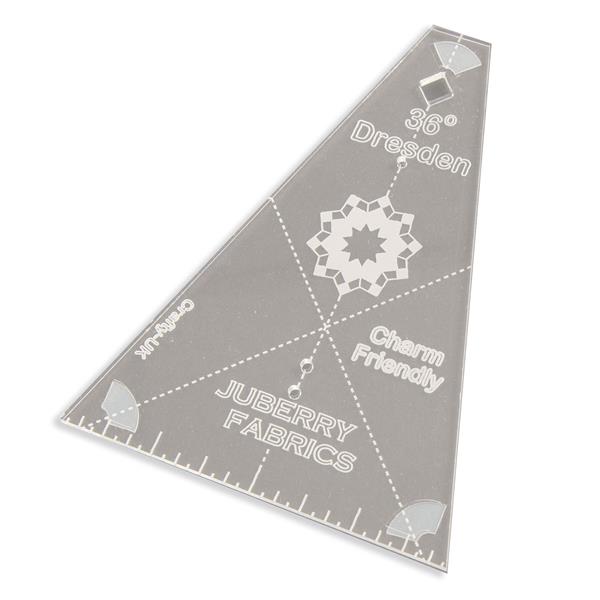 Juberry Designs Twisted Dresden Plate Blade Acrylic Template - 283106