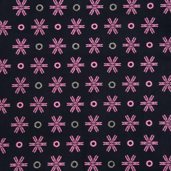 Funky Needlework Mirror Make Navy with Pink 1m Fabric - 285810
