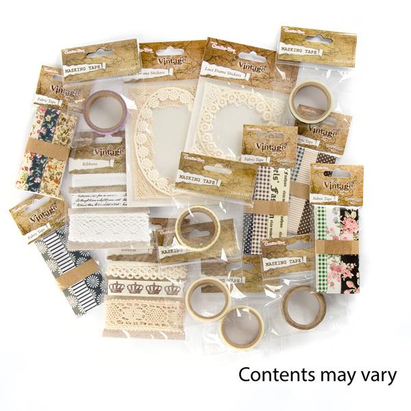 Crafts Too Vintage Collection Goody Bag - 15 Assorted Items - Con - 291903
