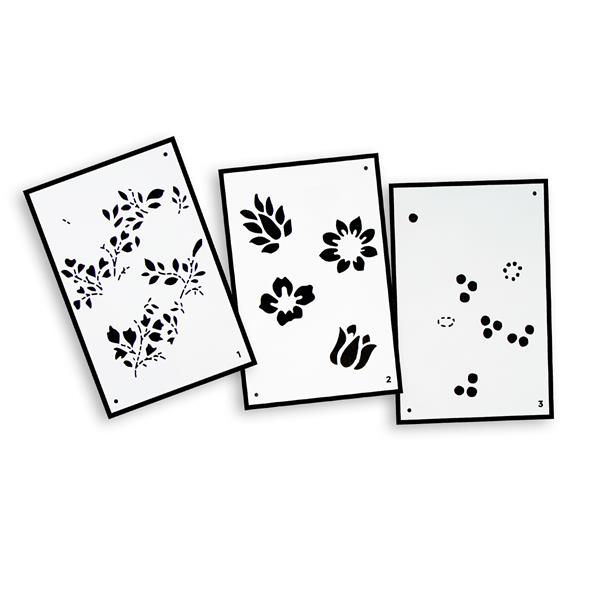 Spellbinders Cathe Holden - Layered Vintage Floral Stencil Set - 3 Stencils