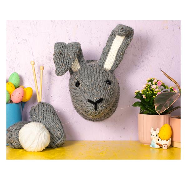 Sincerely Louise Giant Grey Hare Head Knitting Kit - 292610