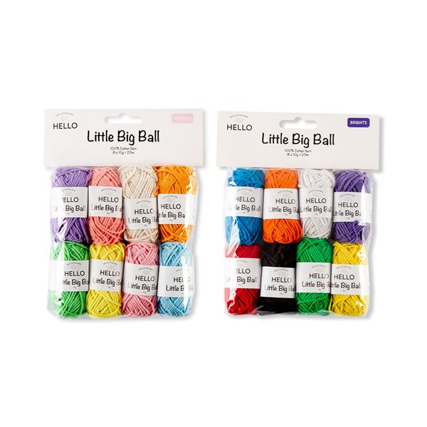 Hello Little Big Ball Brights & Pastels Yarn Pack - Includes: 16  - 294207