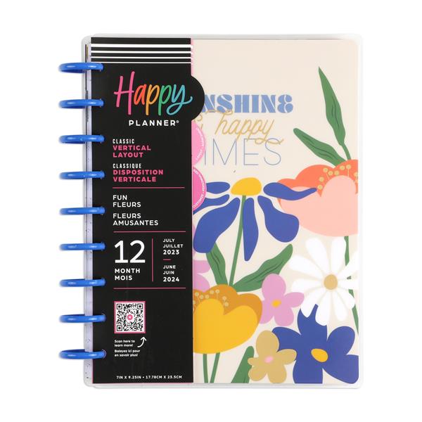 The Happy Planner Classic 12  Month Planner - Fun Fleurs - 294825