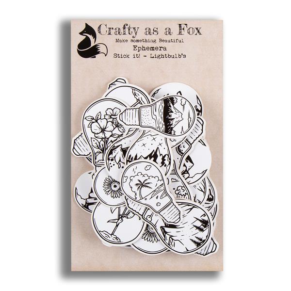 Crafty as a Fox Stick It - Lightbulb's Ephemera - 48 Pieces - 295754