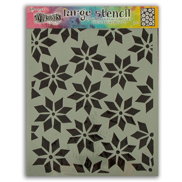 Ranger Dylusions Large Christmas Stencil - Star Flurry - 295913