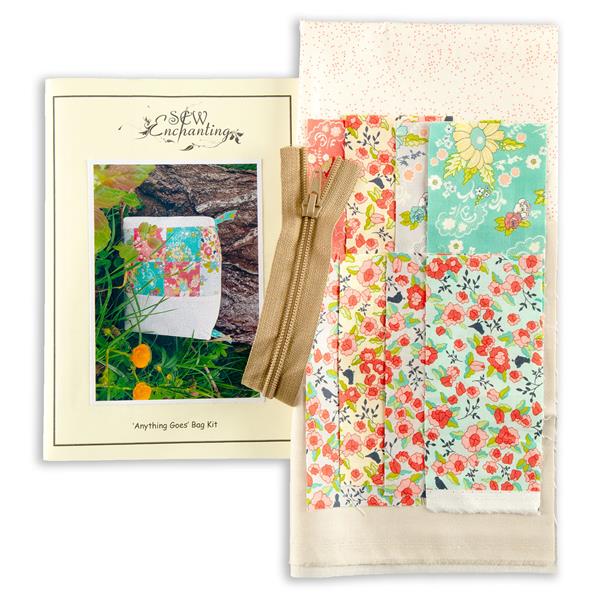 Sew Enchanting 'Anything Goes'  Zip Pouch Kit with Pattern & Fabr - 296614
