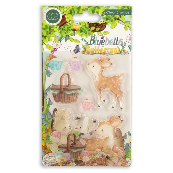 Craft Consortium Bluebells and Buttercups Picnic Stamp Set - 6 St - 297833