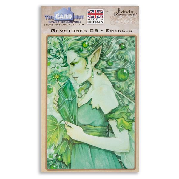 The Card Hut Linda Ravenscroft Gemstones: 06 Emerald Stamp - 298435