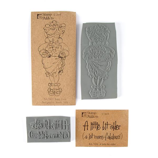 Stamp Addicts Fabulous Lady Cling Mounted Rubber Stamp Set - 2 St - 306263