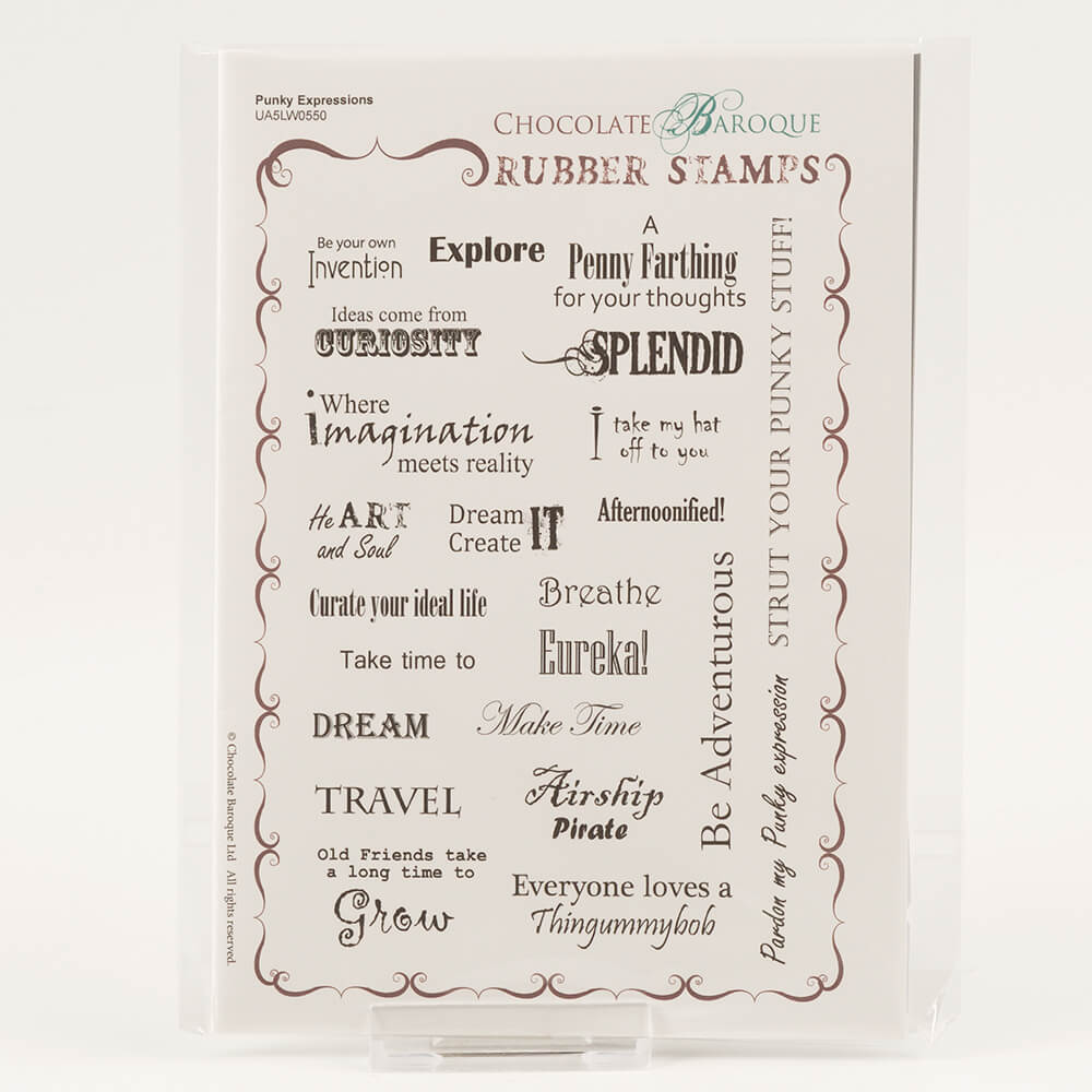 Chocolate Baroque Punky Expressions A5 Unmounted Stamp Sheet - 23 Images
