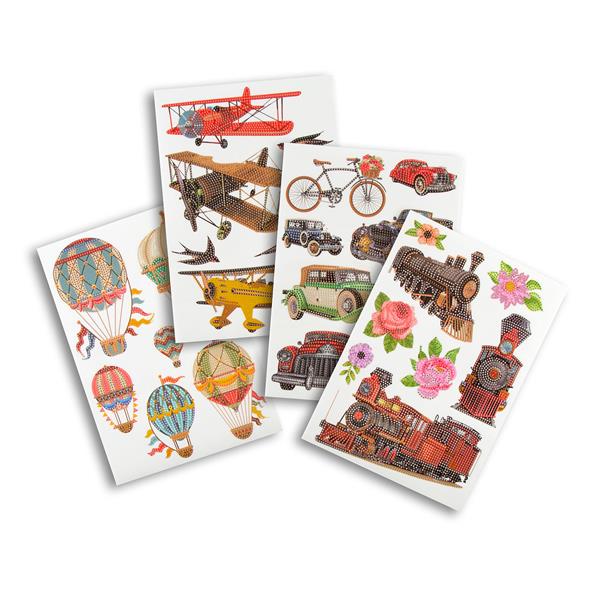 Crystal Art Set of 28 Wall Stickers - Transportation