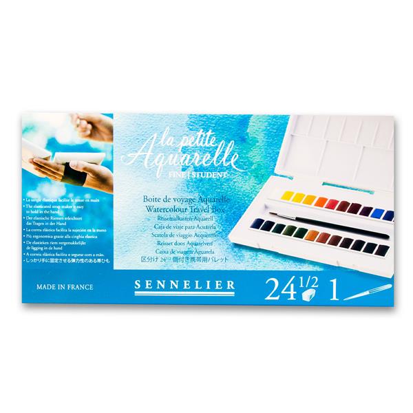 Sennelier La Petite Aquarelle 24 x 1/2 Pans & Brush - 307690