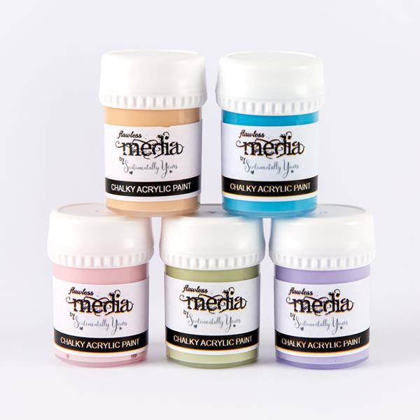 Sentimentally Yours Flawless Media Chalky Acrylic Paints - 5 x 20 - 308843