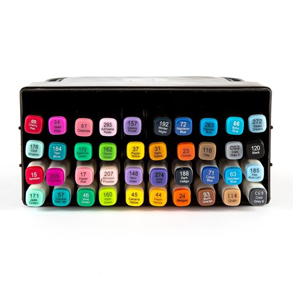 40 Twinmarkers (Brush & Fine) Travelbox - DécoTime