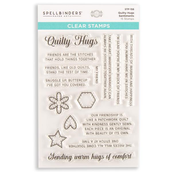 Spellbinders Clear Acrylic Stamps By Becca Feeken - Quilty Hugs