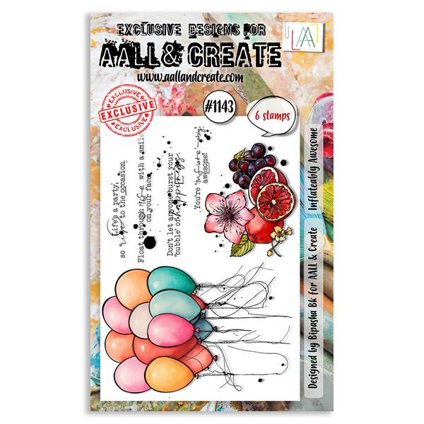 AALL & Create Bipasha A6 Stamp Set - Inflateably Awesome - 6 Stam - 314794