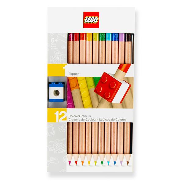 Lærerens dag Afbestille Balehval LEGO® 2.0 - 12 x Color Pencils with Topper