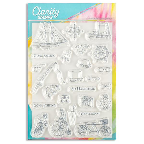 Clarity Crafts Just Gents A5 Stamp Set - 25 Stamps - 320952