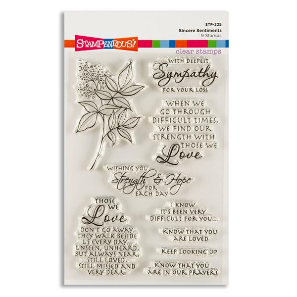 Stampendous Sincere Sentiments Clear Stamp Set - 9 Stamps - 322389