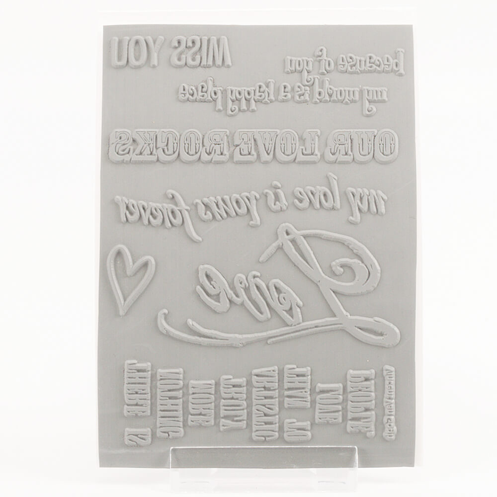 Chocolate Baroque Words of Love A6 Unmounted Stamp Sheet