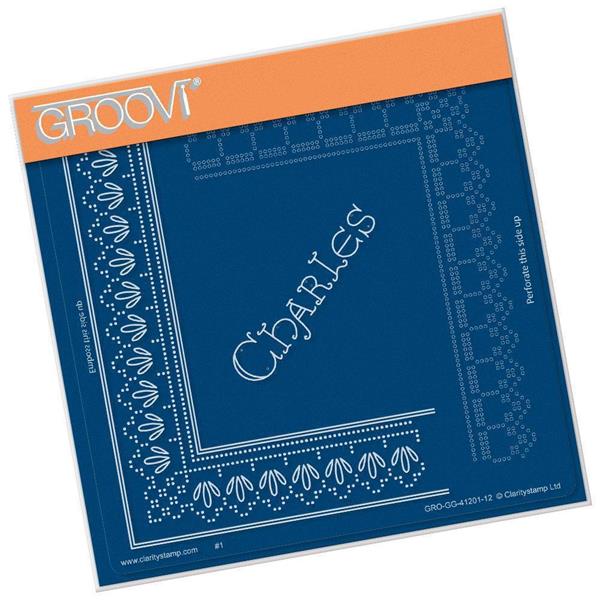Groovi King Lace Grids Duets A5 Square Plate - Choose 1 - 325216