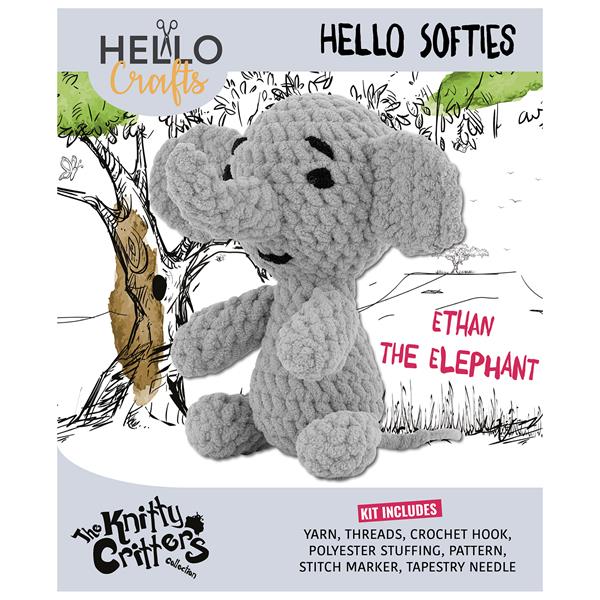 Knitty Critters Hello Softie Ethan The Elephant - 330111