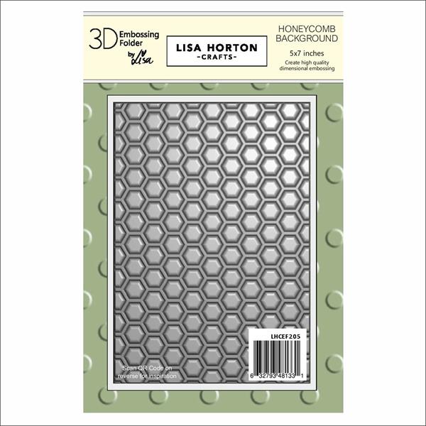 Lisa Horton Crafts Honeycomb Background 5x7" 3D Embossing Folder - 330443