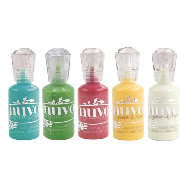 Tonic Studios Nuvo Crystal Drops - White, Blue, Red, Green & Yell - 330838