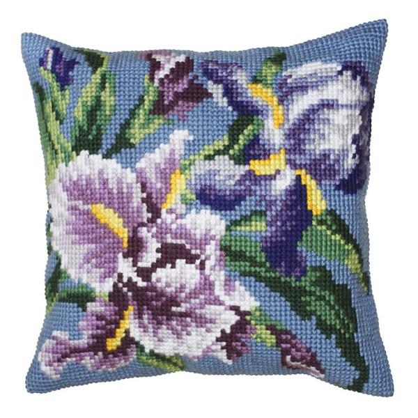 Collection d'Art Iris Mauve Cushion Cross Stitch Kit - 330979