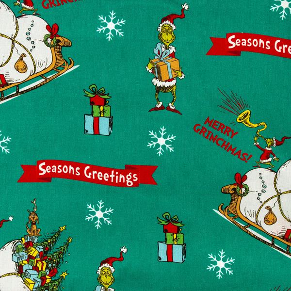 The Craft Cotton Co The Grinch Bright & Bold Delivery 1m Fabric - - 335563