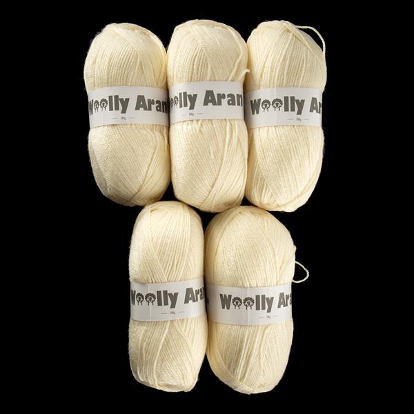 Cygnet Yarns Woolly Aran Cream Yarn Bundle - Includes: 5 x 200g B - 338203