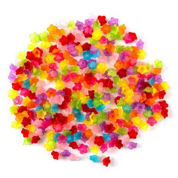 Impressions Crafts Lucite Style Frosted Flower Beads - 300 Approx - 338509