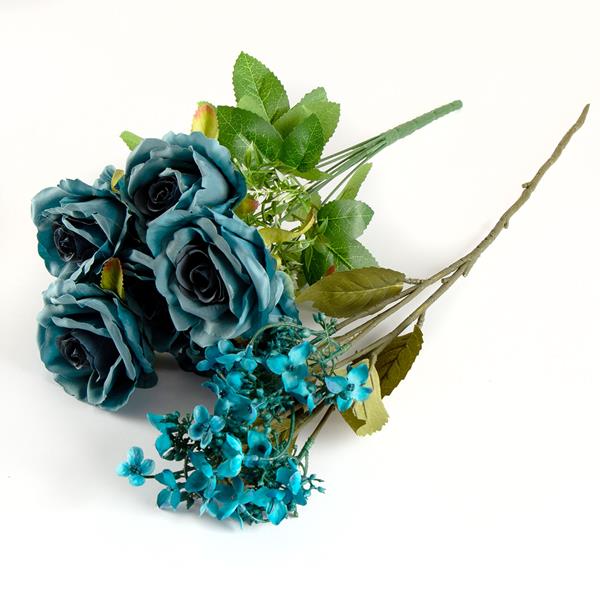 Dawn Bibby Teal Roses & Hydrangea - 340183