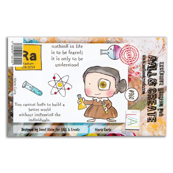 AALL & Create Janet Klein A7 Stamp Set - Marie Curie - 8 Stamps - 346346