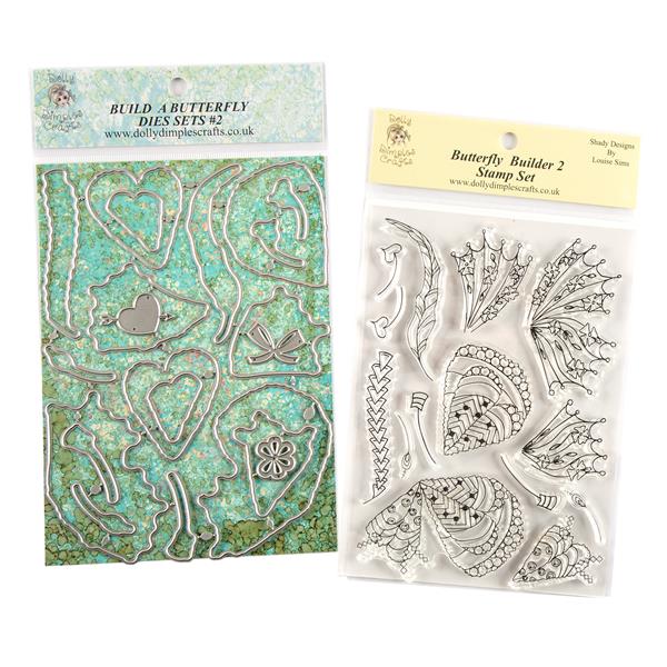 Shady Designs Build A Butterfly Stamp Set #2 with Matching Outlin - 346415