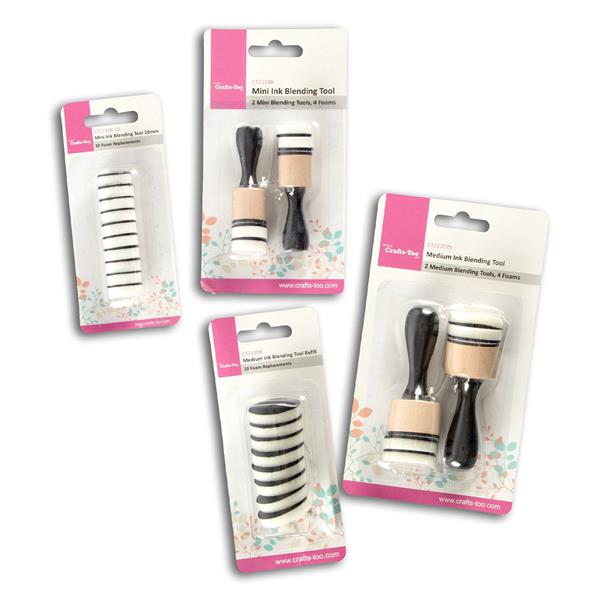 Crafts Too Ink Blender Collection - 2 x Small & 2 x Large Blender - 346655