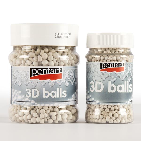 Pentart 100ml Small 3D Balls & 230ml Large 3D Balls - 348021