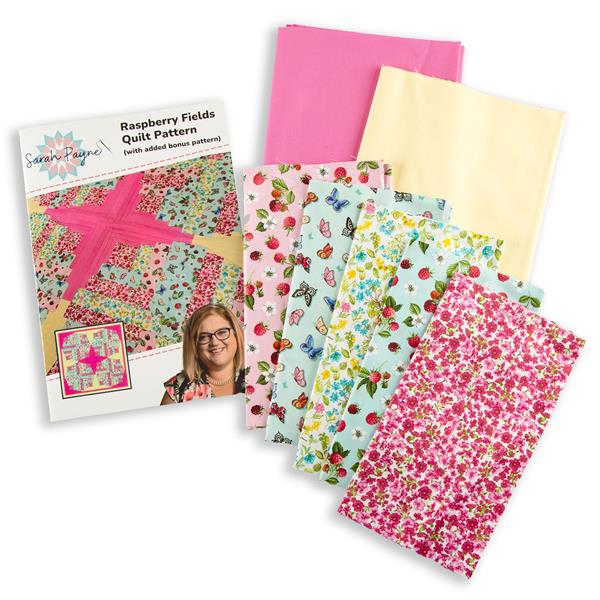 Sarah Payne's Raspberry Fields Quilt Kit - Includes Pattern & 2.2 - 359203