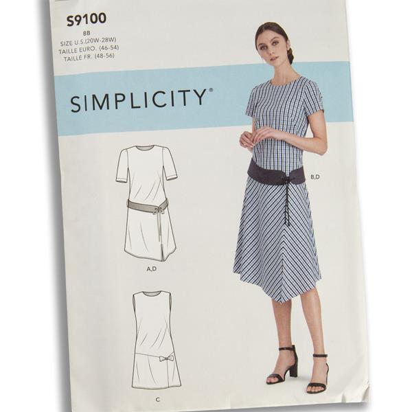 S9334 Women's Tops in two Lengths Sizes 20w-28w Simplicity Sewing