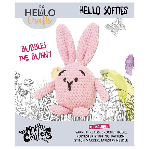 Knitty Critters Hello Softie Bubbles The Bunny - 359403