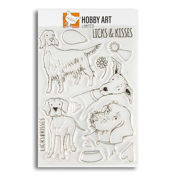 Hobby Art Licks & Kisses A5 Stamp Set - 13 Stamps - 361573