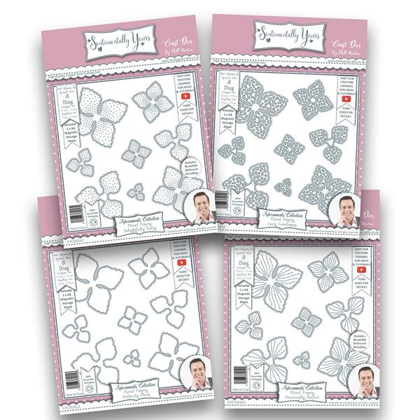Sentimentally Yours Floral Finery Flower Bundle -  4 x A6 Die Set - 364278