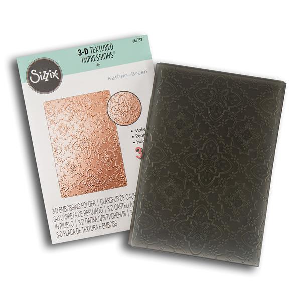 664998 Sizzix 3-D Textured Impressions Embossing Folder Organic Petals by Kath Breen One Size Multicolor 