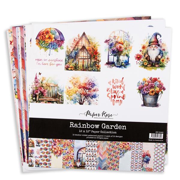 Paper Rose Rainbow Garden 12x12 Paper Collection - 370427