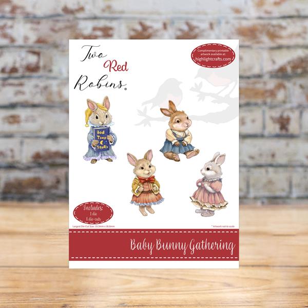 Two Red Robins Baby Bunny Gathering Die - 376510