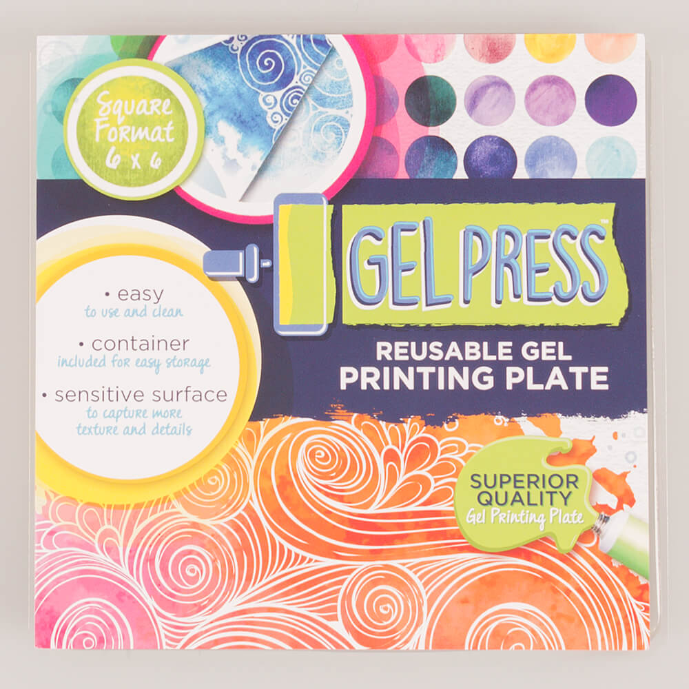 Clarity Crafts 6x6" Gel Press Printing Plate with 7x7" Mega Mount